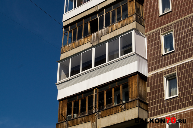Алюминиевый балкон с выдвижением Томск