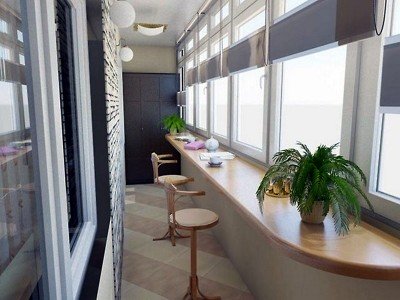 Дизайн балконов и лоджий, интерьер балкона фото